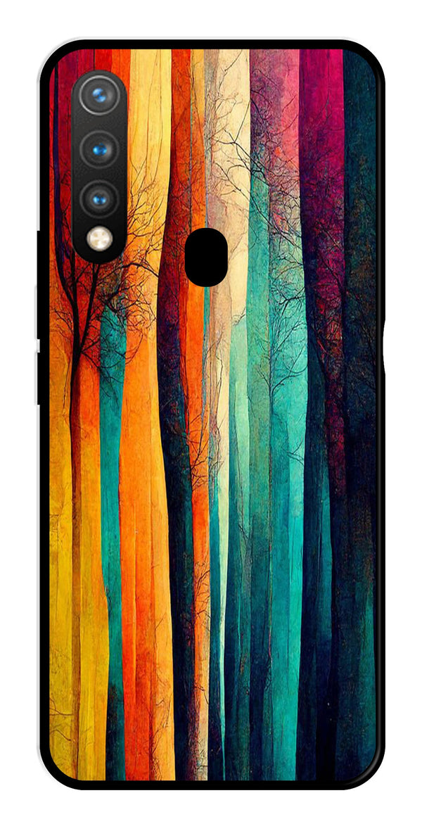 Modern Art Colorful Metal Mobile Case for Vivo Y19   (Design No -47)