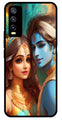Lord Radha Krishna Metal Mobile Case for Vivo Y20   (Design No -01)