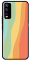Muted Rainbow Metal Mobile Case for Vivo Y20   (Design No -02)