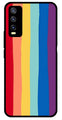 Rainbow MultiColor Metal Mobile Case for Vivo Y20   (Design No -03)