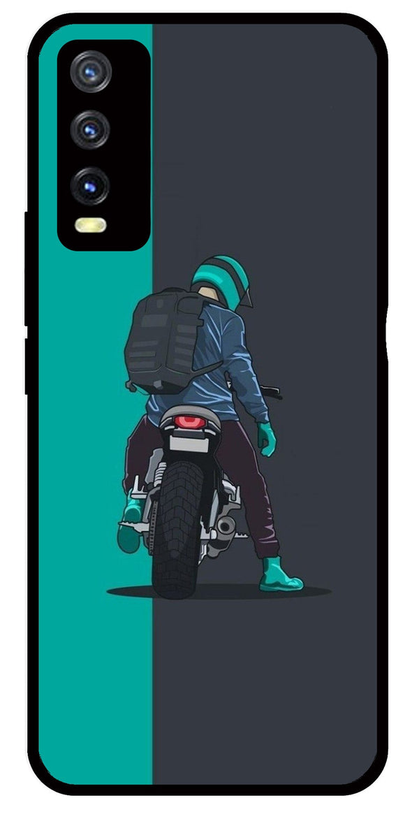 Bike Lover Metal Mobile Case for Vivo Y20   (Design No -05)