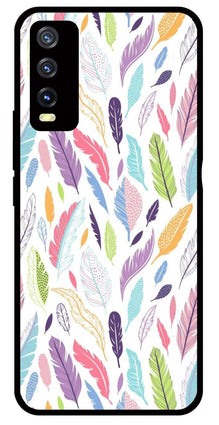 Colorful Feathers Metal Mobile Case for Vivo Y20