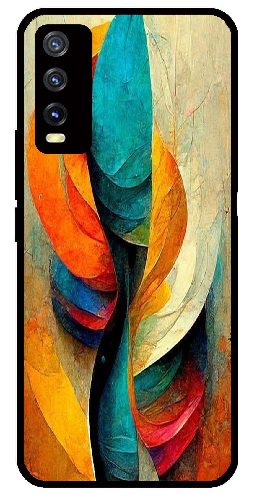 Modern Art Metal Mobile Case for Vivo Y20   (Design No -11)