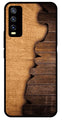 Wooden Design Metal Mobile Case for Vivo Y20   (Design No -13)