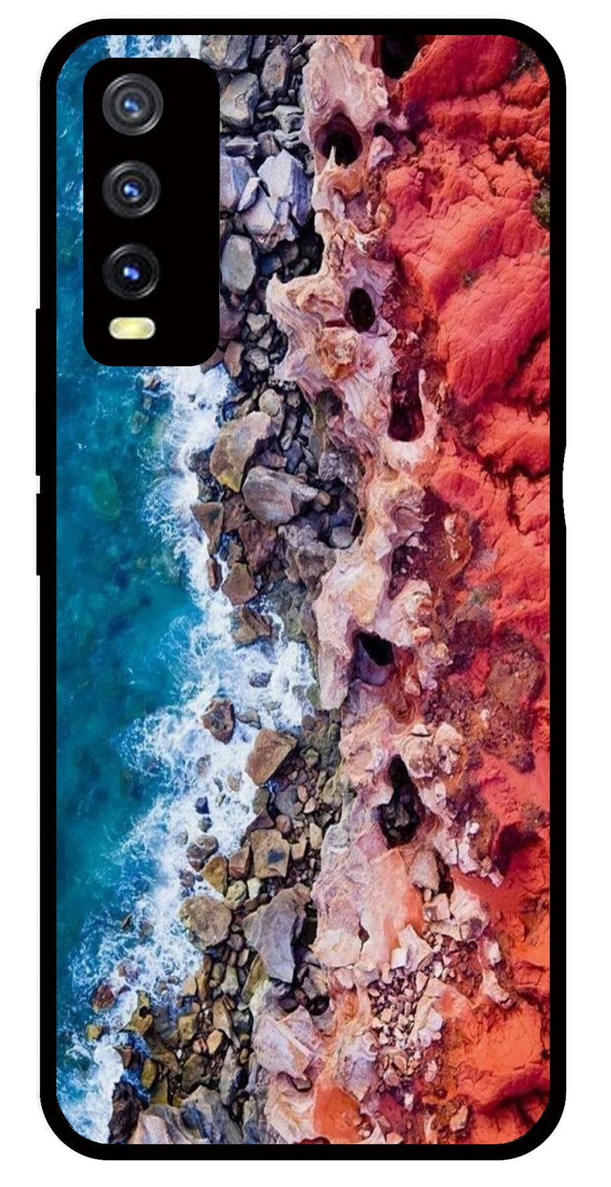 Sea Shore Metal Mobile Case for Vivo Y20   (Design No -18)
