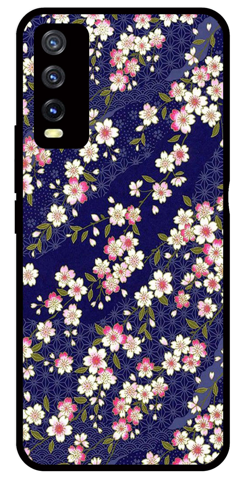 Flower Design Metal Mobile Case for Vivo Y20   (Design No -25)