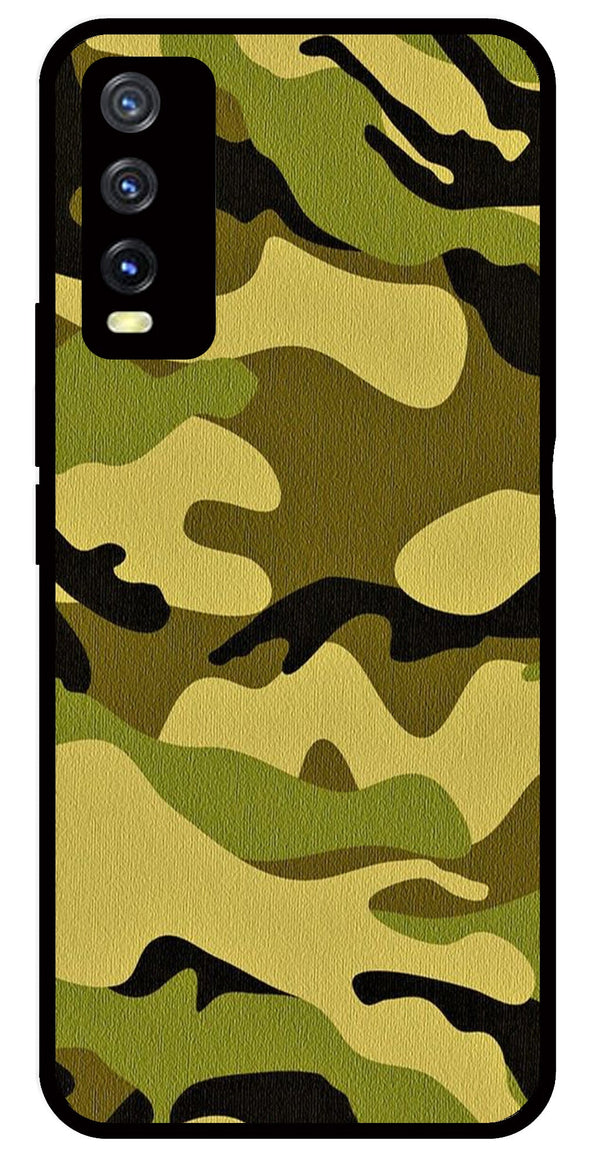 Army Pattern Metal Mobile Case for Vivo Y20   (Design No -35)