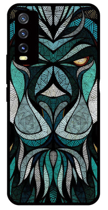 Lion Pattern Metal Mobile Case for Vivo Y20