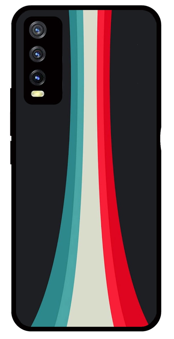 Modern Art Colorful Metal Mobile Case for Vivo Y20   (Design No -48)