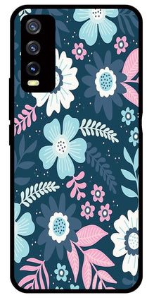 Flower Leaves Design Metal Mobile Case for Vivo Y20