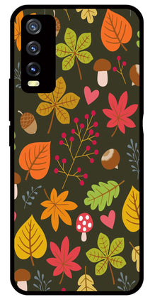 Leaves Design Metal Mobile Case for Vivo Y20