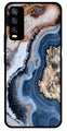 Marble Design Metal Mobile Case for Vivo Y20   (Design No -53)