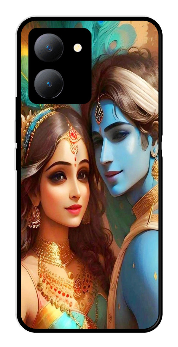Lord Radha Krishna Metal Mobile Case for Vivo Y27   (Design No -01)