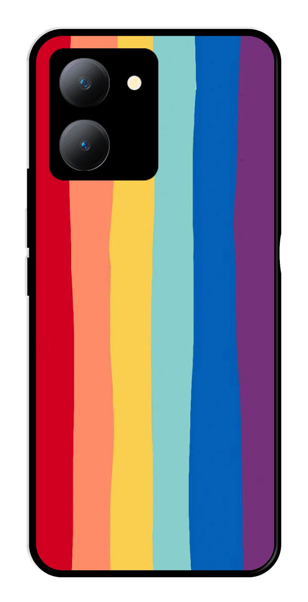 Rainbow MultiColor Metal Mobile Case for Vivo Y27   (Design No -03)