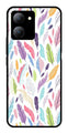 Colorful Feathers Metal Mobile Case for Vivo Y27   (Design No -06)