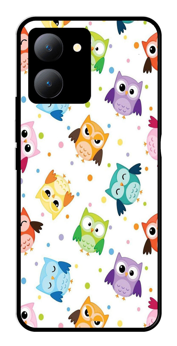 Owls Pattern Metal Mobile Case for Vivo Y27   (Design No -20)