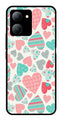 Hearts Pattern Metal Mobile Case for Vivo Y27   (Design No -22)