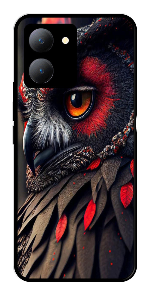 Owl Design Metal Mobile Case for Vivo Y27   (Design No -26)