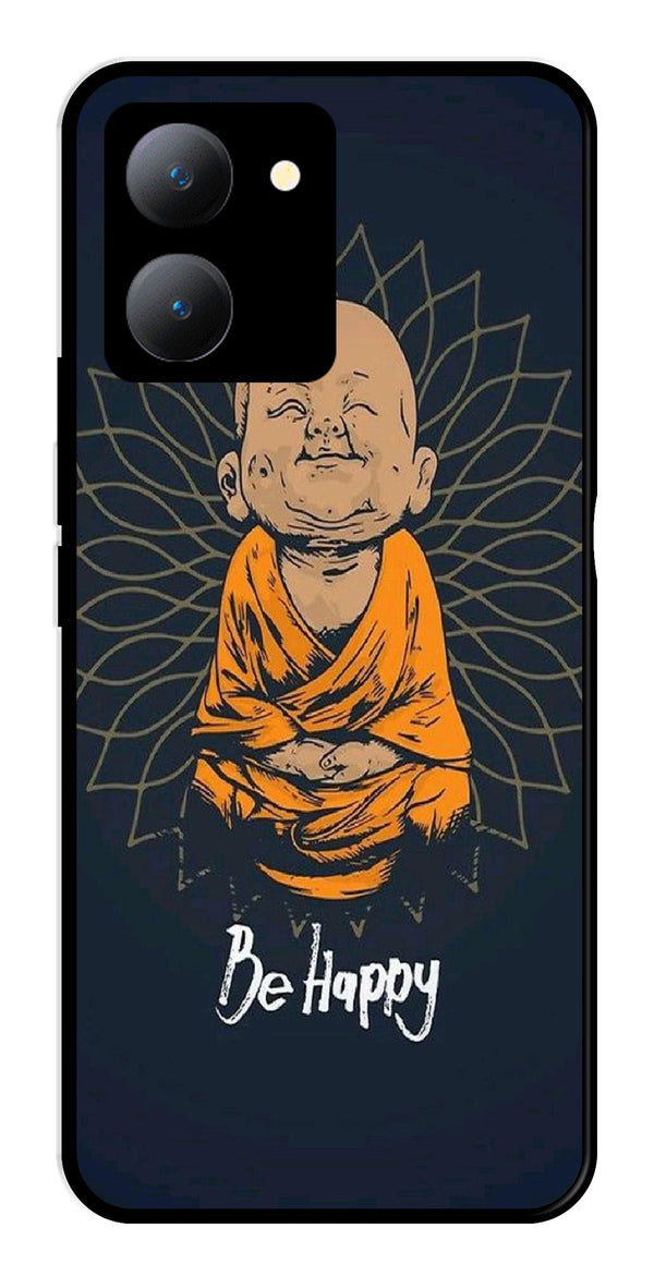 Be Happy Metal Mobile Case for Vivo Y27   (Design No -27)