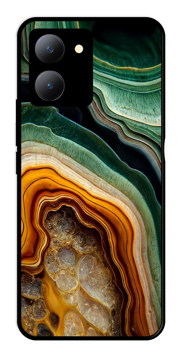 Marble Design Metal Mobile Case for Vivo Y27   (Design No -28)