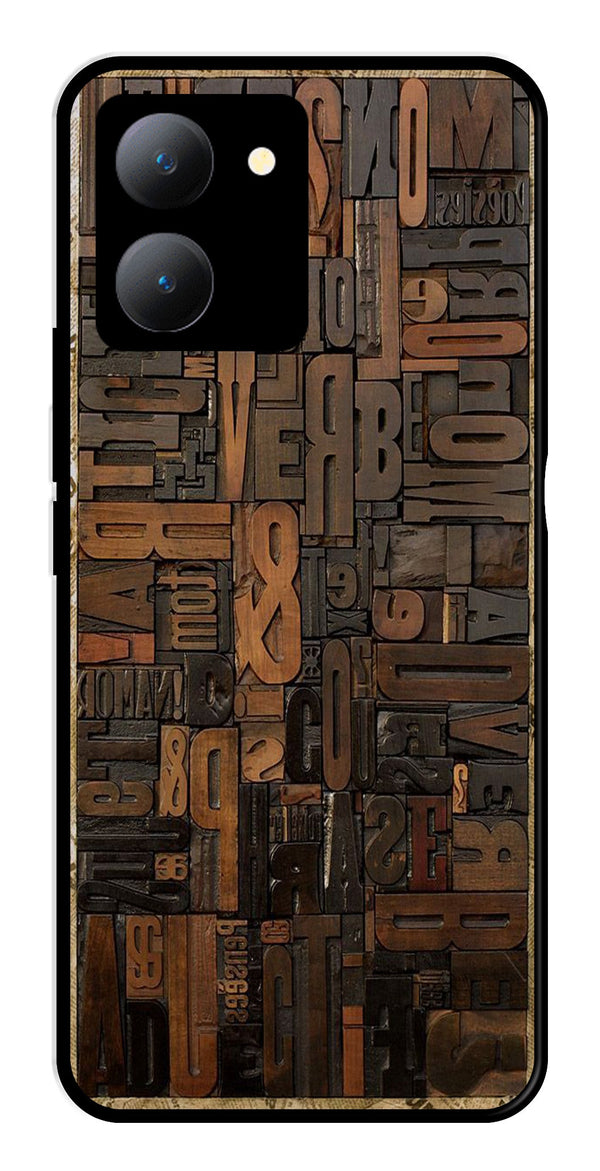 Alphabets Metal Mobile Case for Vivo Y27   (Design No -32)
