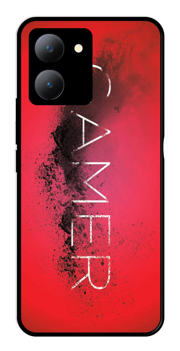 Gamer Pattern Metal Mobile Case for Vivo Y27   (Design No -41)