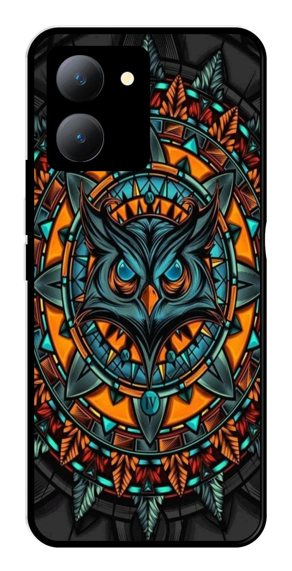 Owl Pattern Metal Mobile Case for Vivo Y27   (Design No -42)