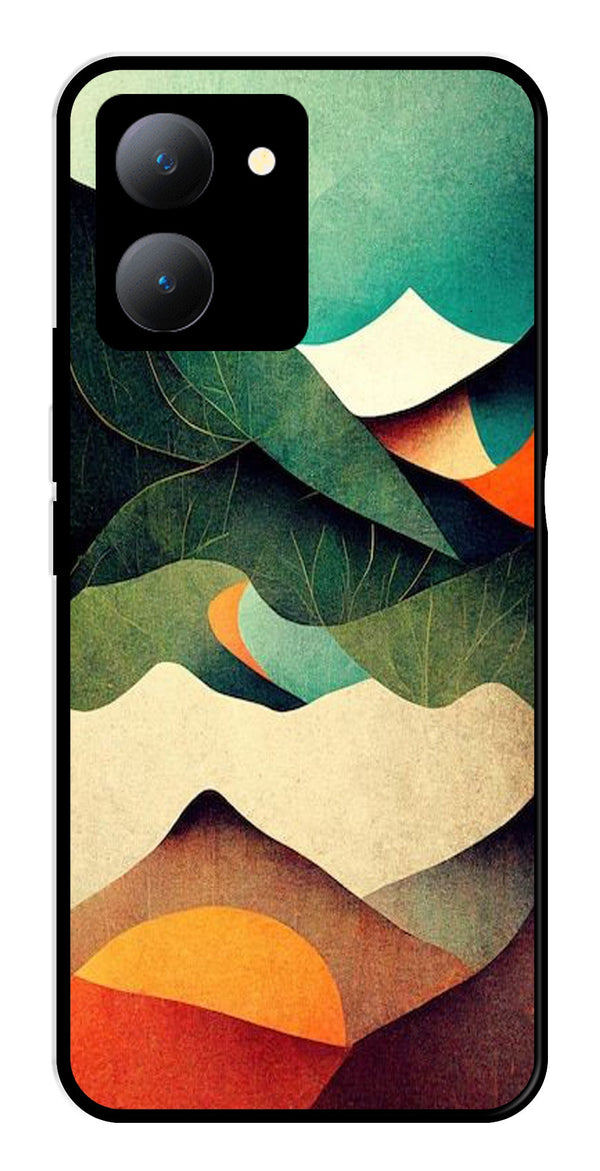 MultiColor Pattern Metal Mobile Case for Vivo Y27   (Design No -43)