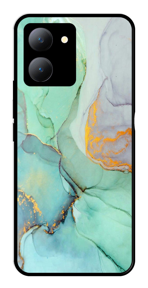 Marble Design Metal Mobile Case for Vivo Y27   (Design No -46)