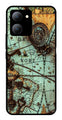 Map Design Metal Mobile Case for Vivo Y27   (Design No -54)