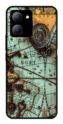 Map Design Metal Mobile Case for Vivo Y27