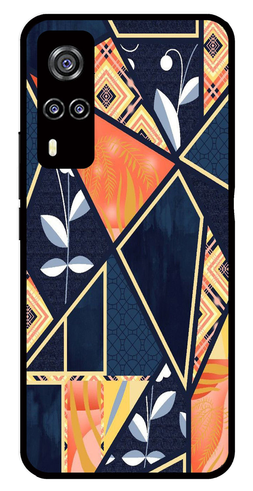 Marble Design Metal Mobile Case for Vivo Y31   (Design No -07)