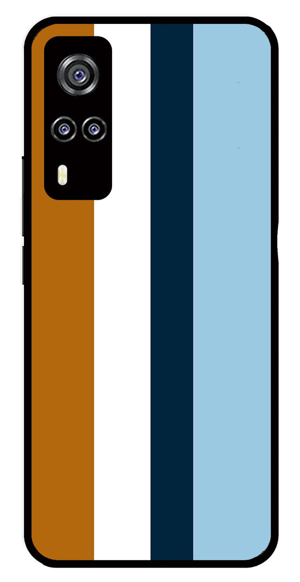 MultiColor Pattern Metal Mobile Case for Vivo Y51   (Design No -17)