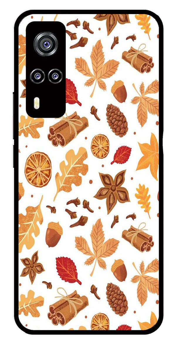 Autumn Leaf Metal Mobile Case for Vivo Y51   (Design No -19)