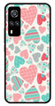 Hearts Pattern Metal Mobile Case for Vivo Y31   (Design No -22)