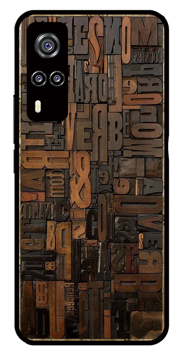 Alphabets Metal Mobile Case for Vivo Y51   (Design No -32)