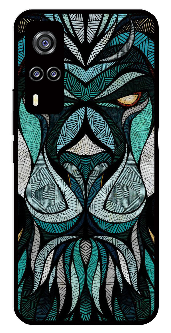Lion Pattern Metal Mobile Case for Vivo Y51   (Design No -40)