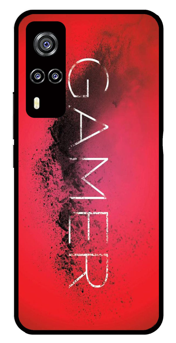 Gamer Pattern Metal Mobile Case for Vivo Y31   (Design No -41)