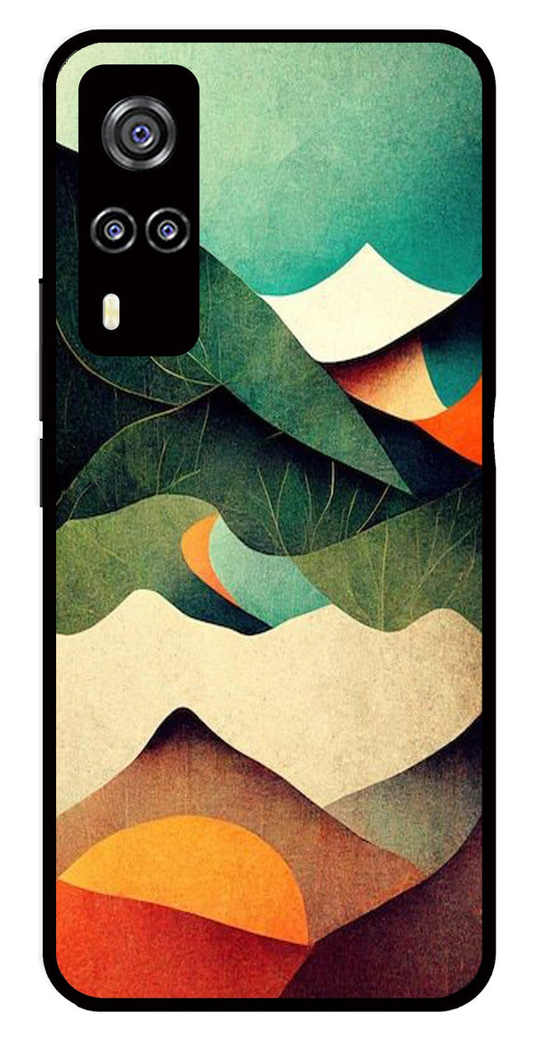 MultiColor Pattern Metal Mobile Case for Vivo Y51   (Design No -43)