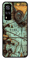 Map Design Metal Mobile Case for Vivo Y51   (Design No -54)
