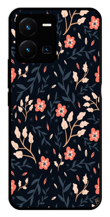 Floral Pattern Metal Mobile Case for Vivo Y35