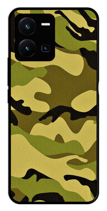 Army Pattern Metal Mobile Case for Vivo Y35