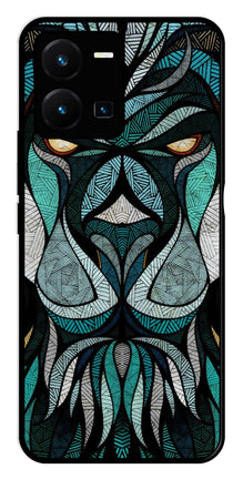 Lion Pattern Metal Mobile Case for Vivo Y35