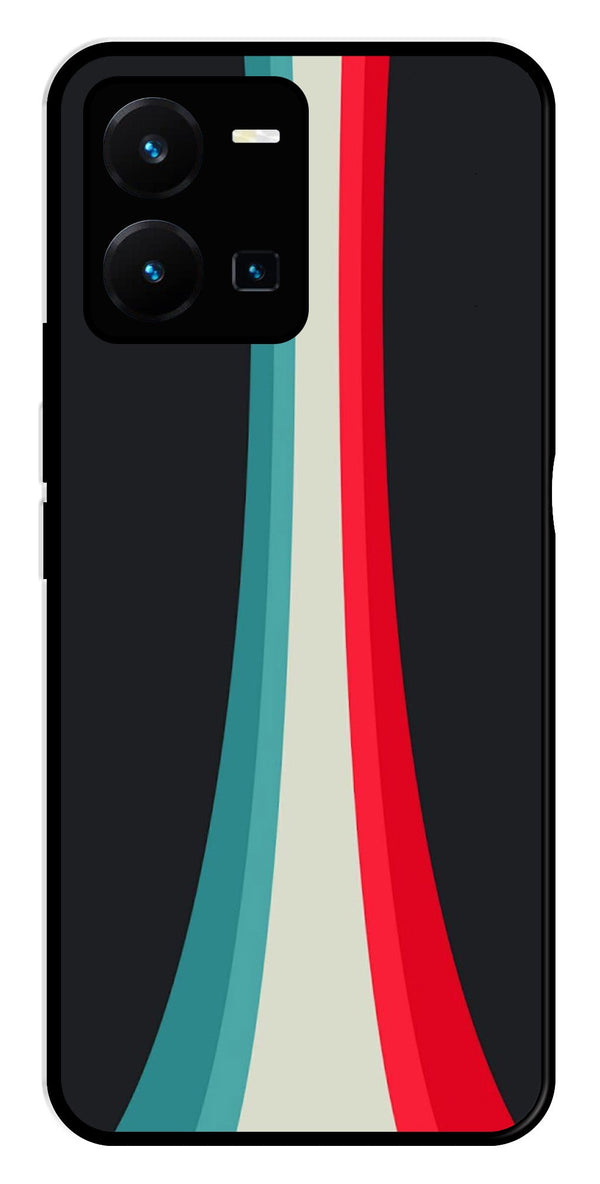 Modern Art Colorful Metal Mobile Case for Vivo Y35   (Design No -48)