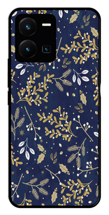 Floral Pattern  Metal Mobile Case for Vivo Y35