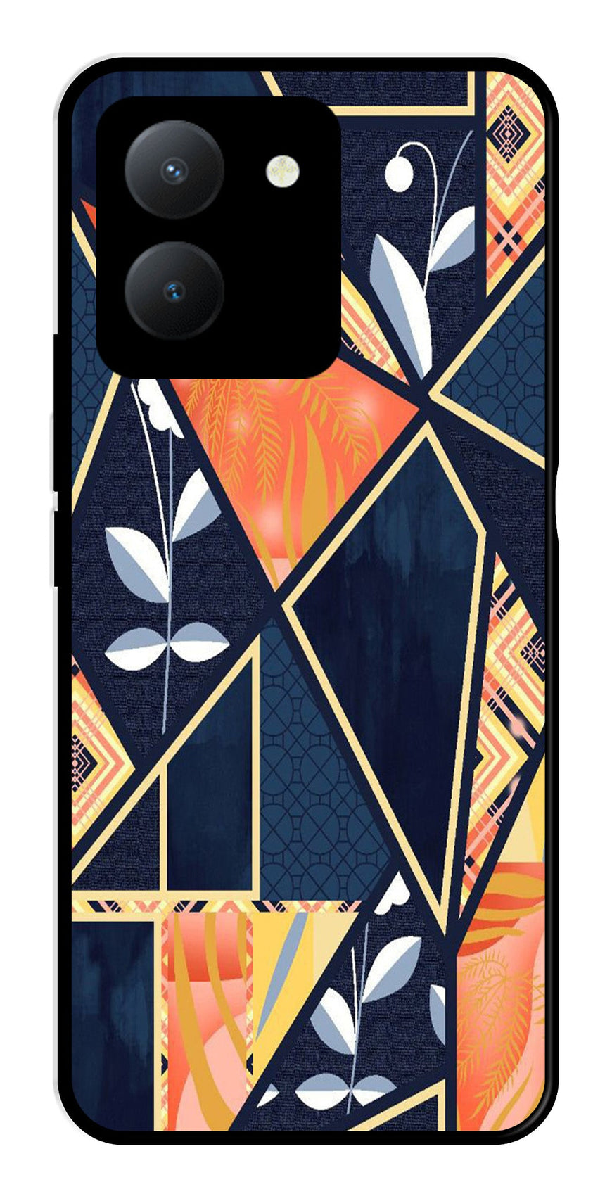 Marble Design Metal Mobile Case for Vivo Y36   (Design No -07)