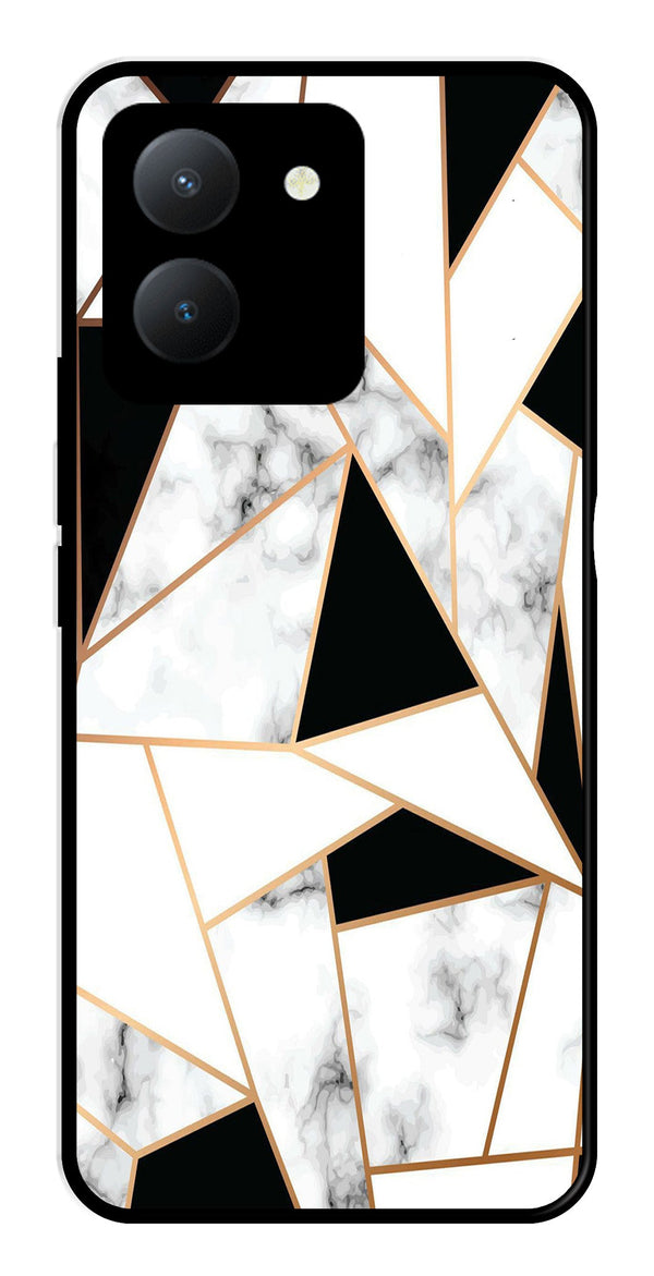Marble Design2 Metal Mobile Case for Vivo Y36   (Design No -08)