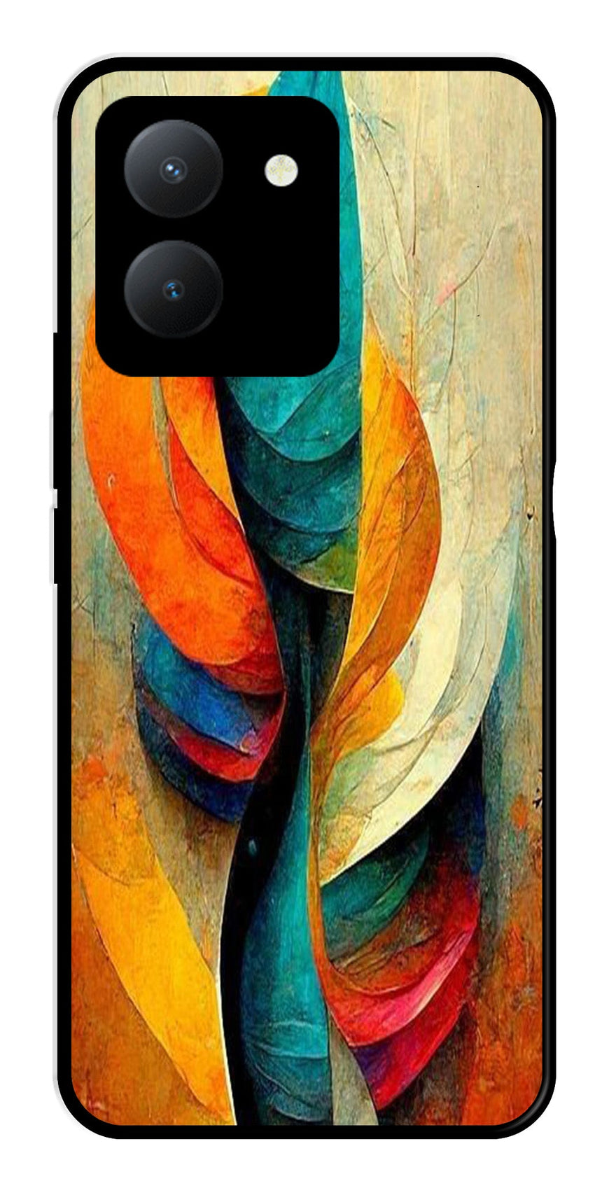 Modern Art Metal Mobile Case for Vivo Y36   (Design No -11)