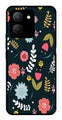 Floral Pattern2 Metal Mobile Case for Vivo Y36   (Design No -12)