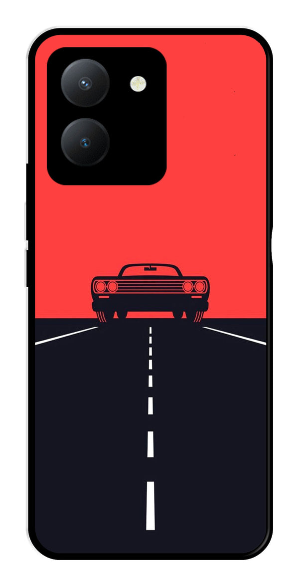 Car Lover Metal Mobile Case for Vivo Y36   (Design No -21)